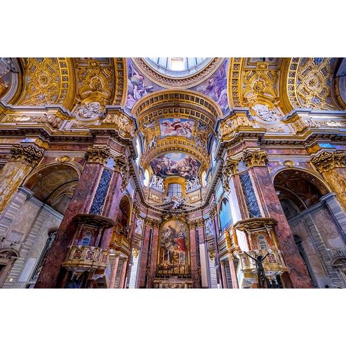 Altar Frescos Dome Basilica Saint Ambrogio Carlo al Corso Basilica Church-Rome-Italy